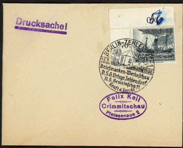 Berlin - Zehlendorf Briefmarken-Werbeschau 1938