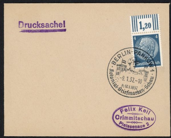 Berlin- Pankow1 Kolonial-Briefmarken-Schau 1937