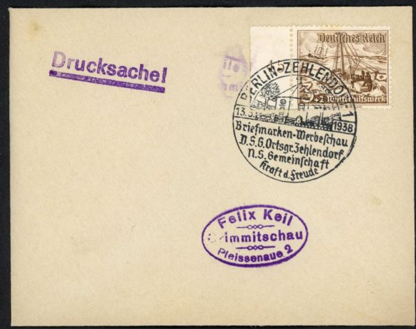 Berlin - Zehlendorf Briefmarken-Werbeschau 1938