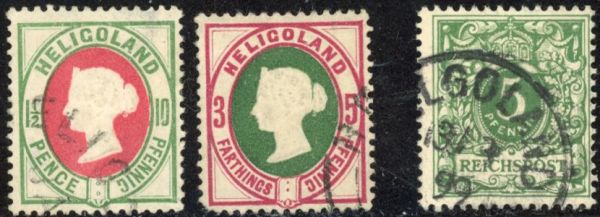 Helgoland Mi 13, 14c o