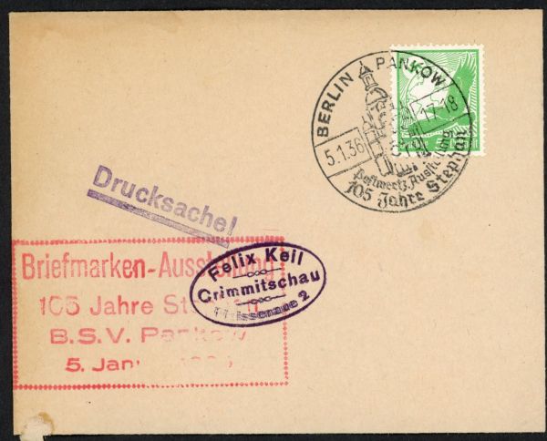 Berlin- Pankow 105 Jahre Stephan 1936