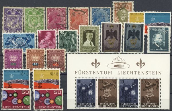 Liechtenstein Slg. bis 1970 */o/**