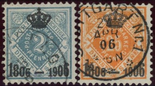Württemberg Mi 107, 11 o