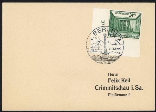 Berlin Nationale Briefmarken-Ausstellung 1940