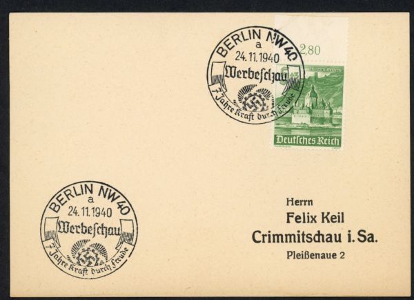 Berlin Werbeschau Kraft durch Freude 1940 SoSt