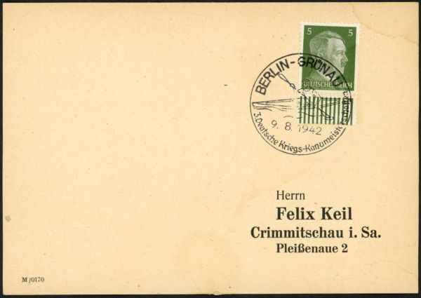 Berlin-Grünau 3. Kriegs-Kanumeisterschaften 1942