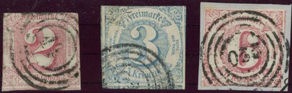 Thurn und Taxis Mi 16, 21, 22 o