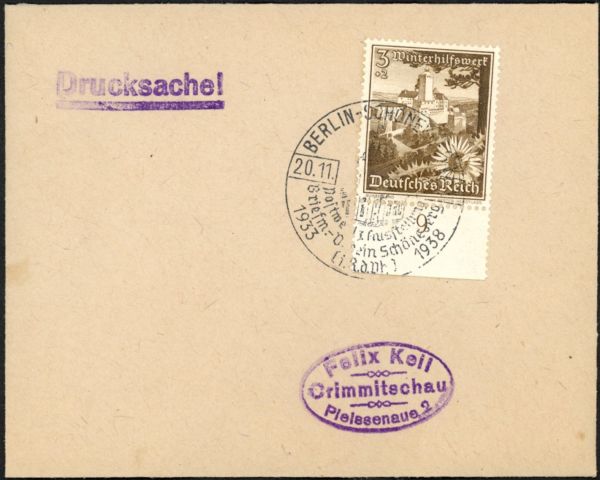 Berlin- Schöneberg Postwertzeichenausstellung 1938